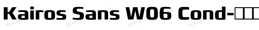 Kairos Sans W06 Cond字体转换